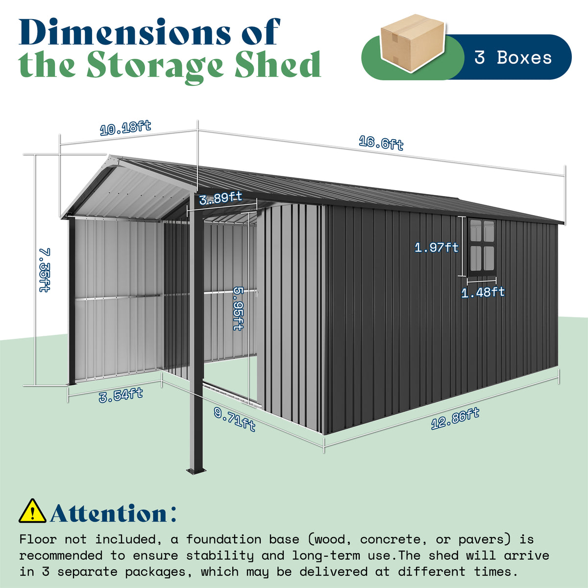 Outdoor Storage Shed with Lounge Area Amerlife