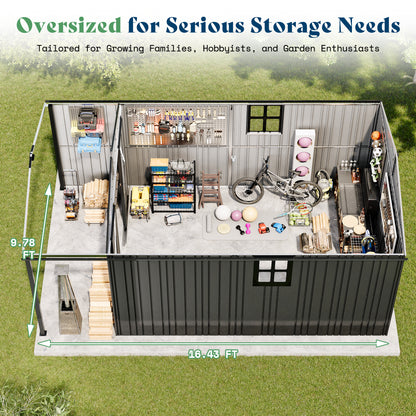 Outdoor Storage Shed with Lounge Area Amerlife