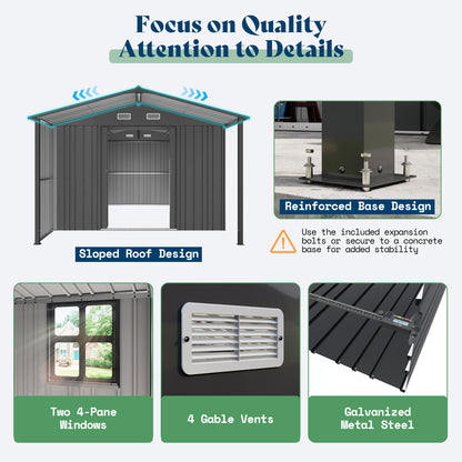 Outdoor Storage Shed with Lounge Area Amerlife