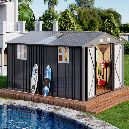 Helmar Storage Shed - 10.1x11.5x7.4 FT
