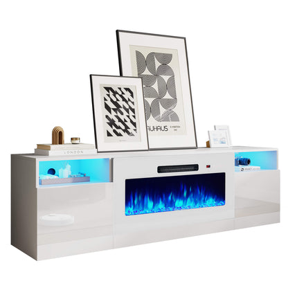 Portal 70" Fireplace TV Stand Amerlife White