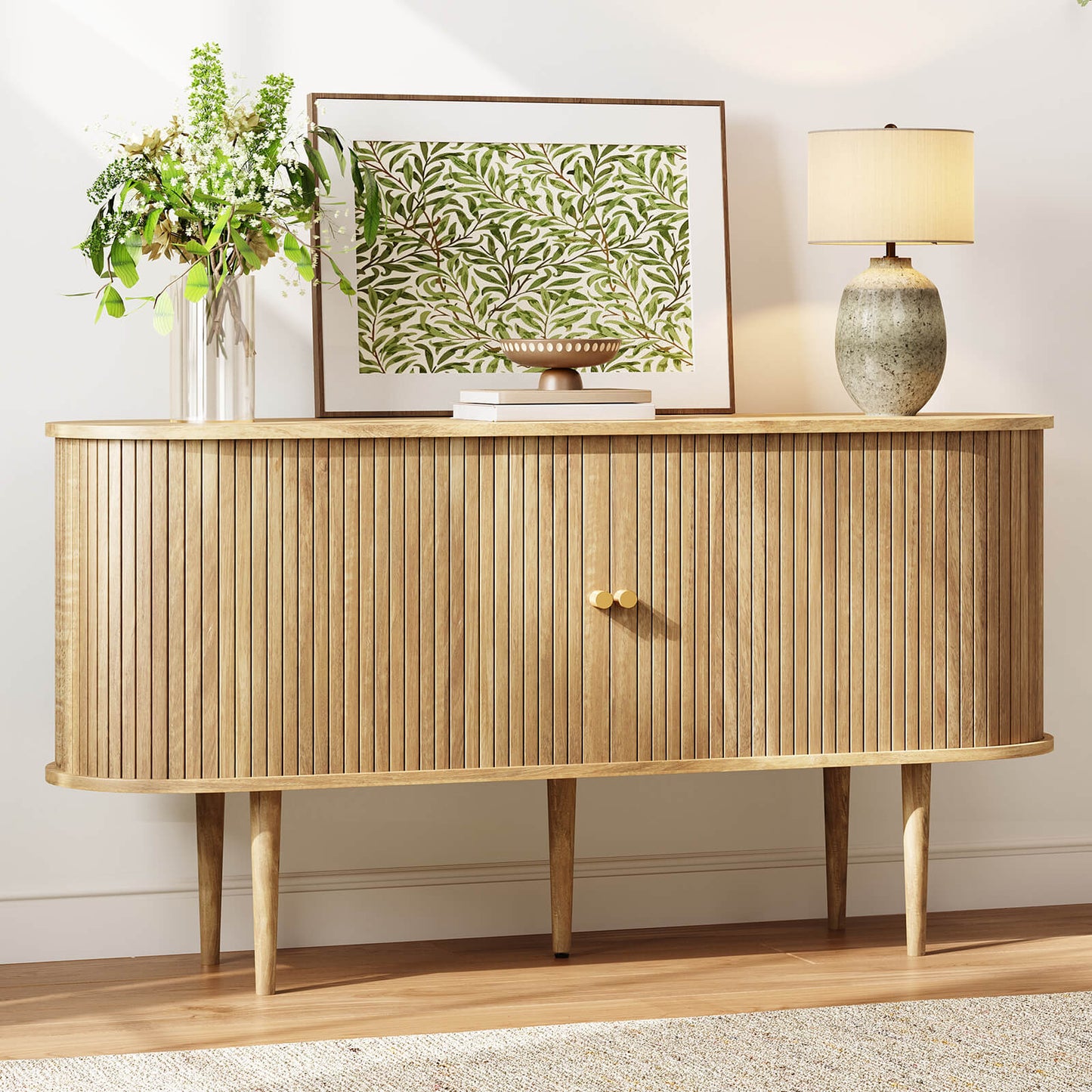 Briar 55" TV Stand-Natural Finish