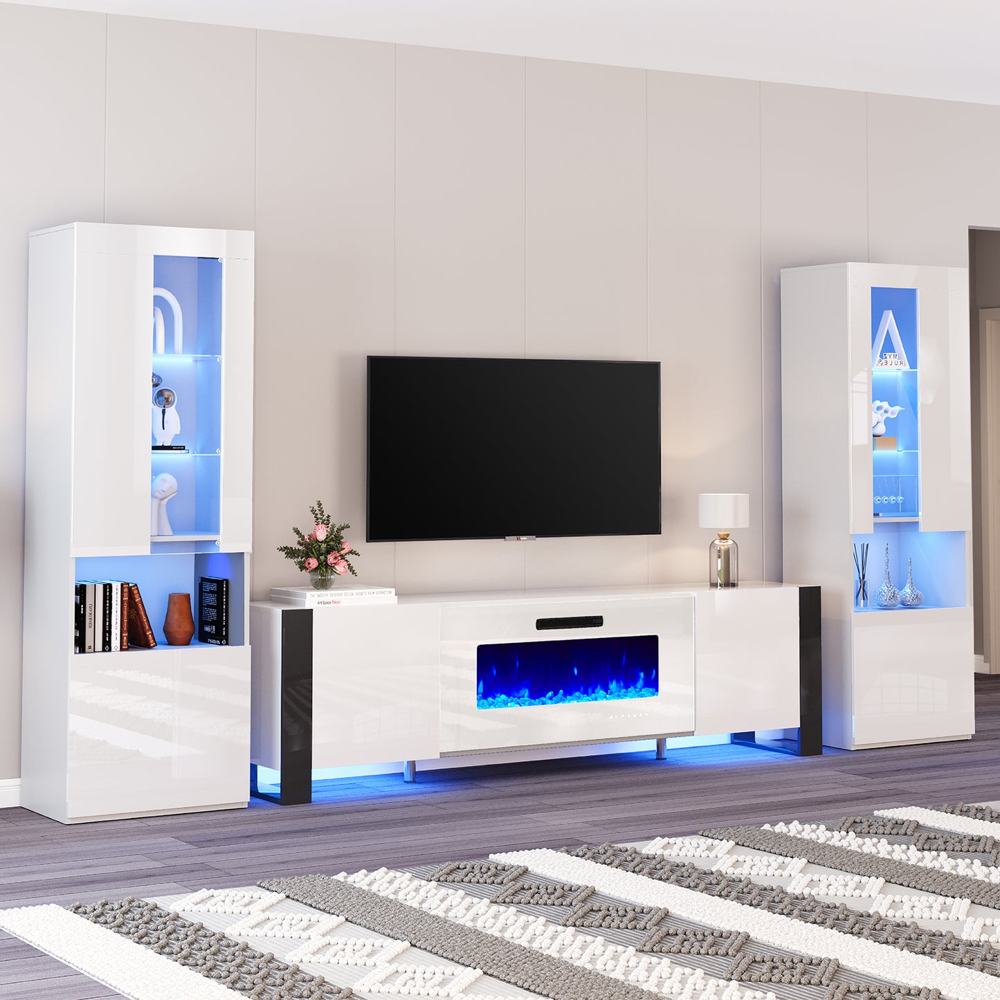 Iron / 70 Inch / All White
