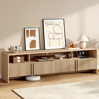 Lignara Modern Fluted 70" TV Stand -NaturalOak