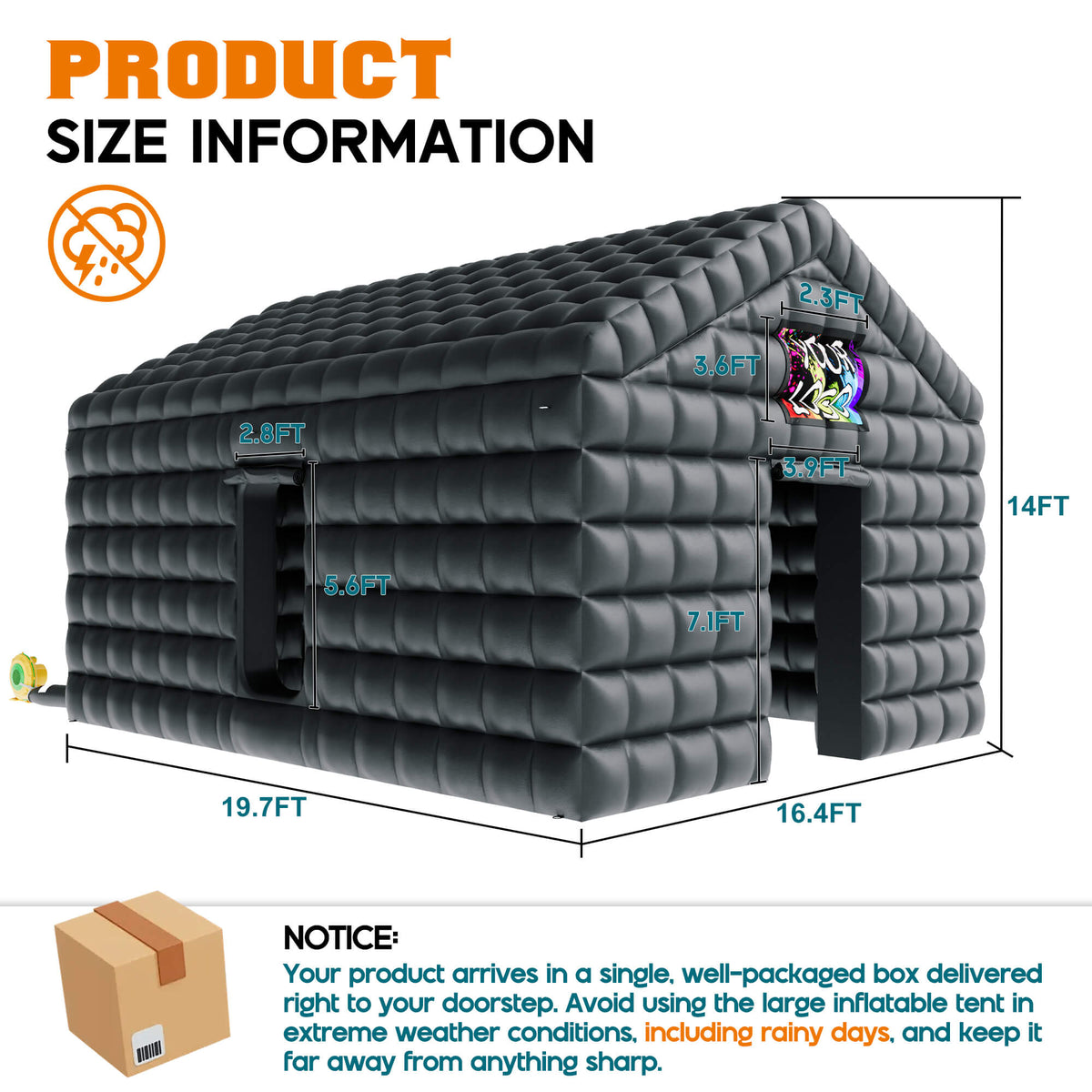 PartyMax Inflatable Night Club Tent Amerlife