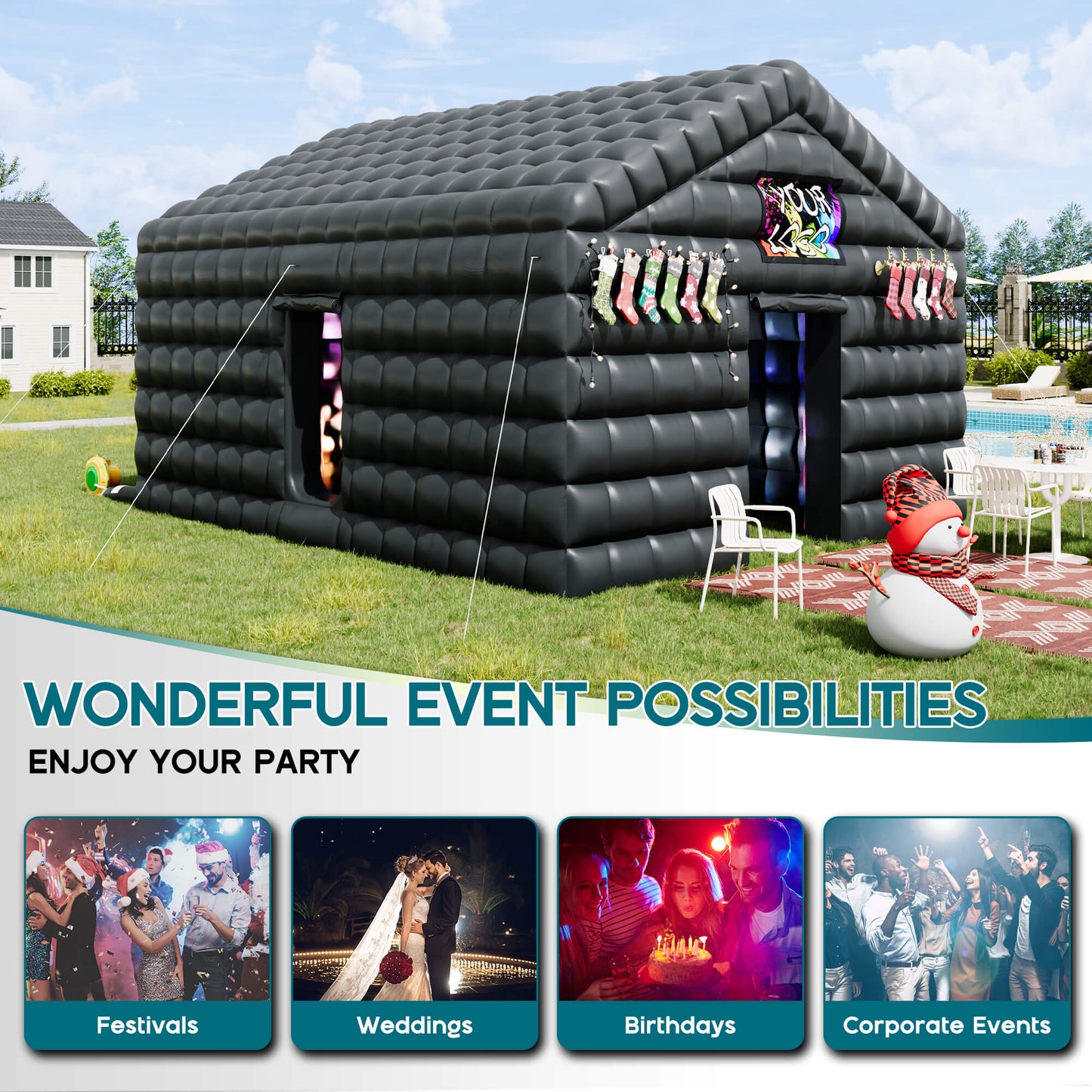PartyMax Inflatable Night Club Tent Amerlife