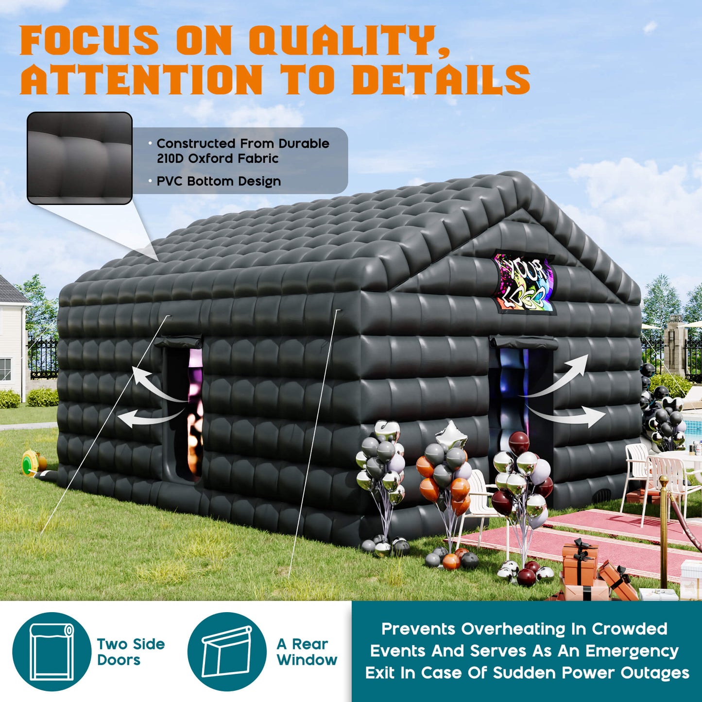 PartyMax Inflatable Night Club Tent Amerlife