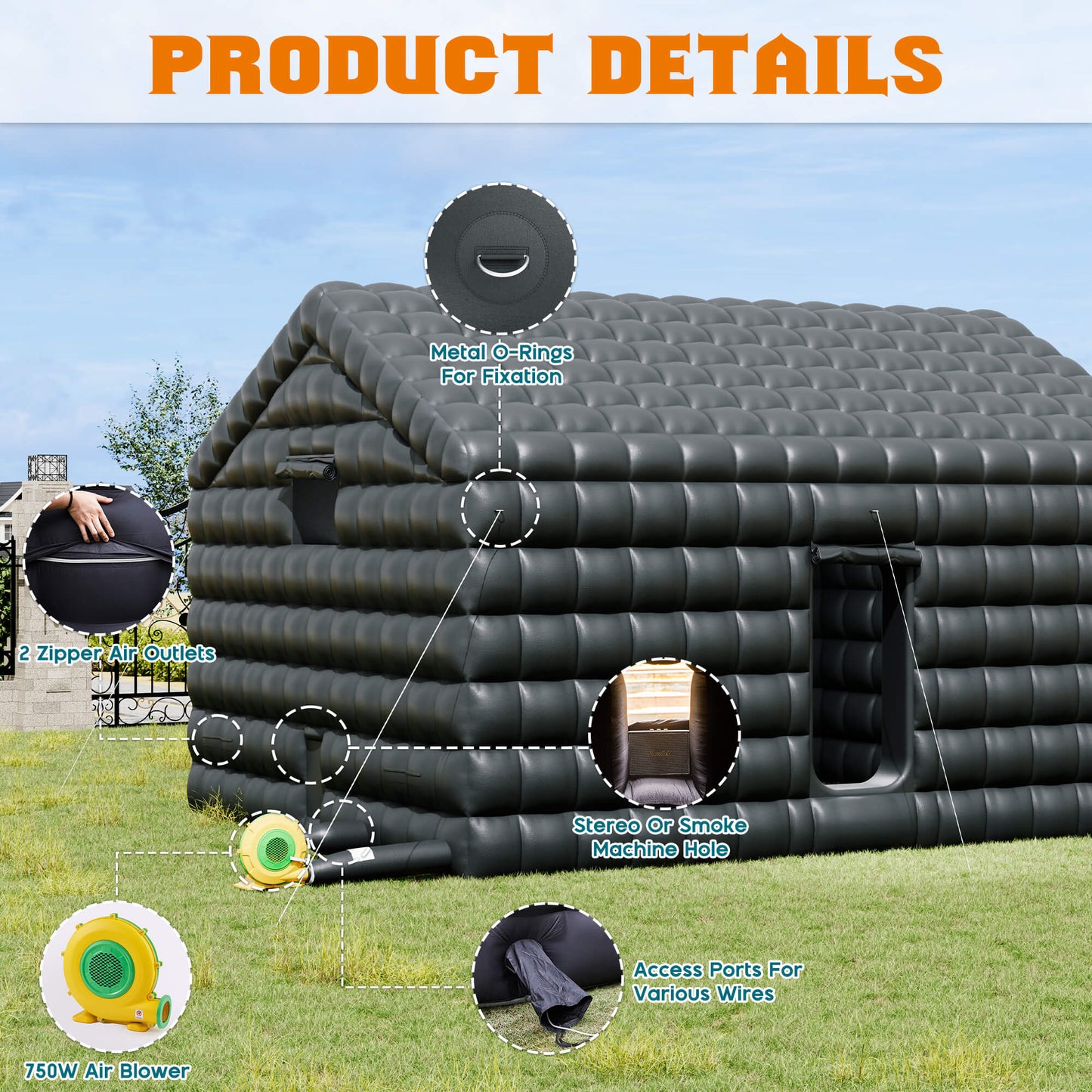 PartyMax Inflatable Night Club Tent Amerlife