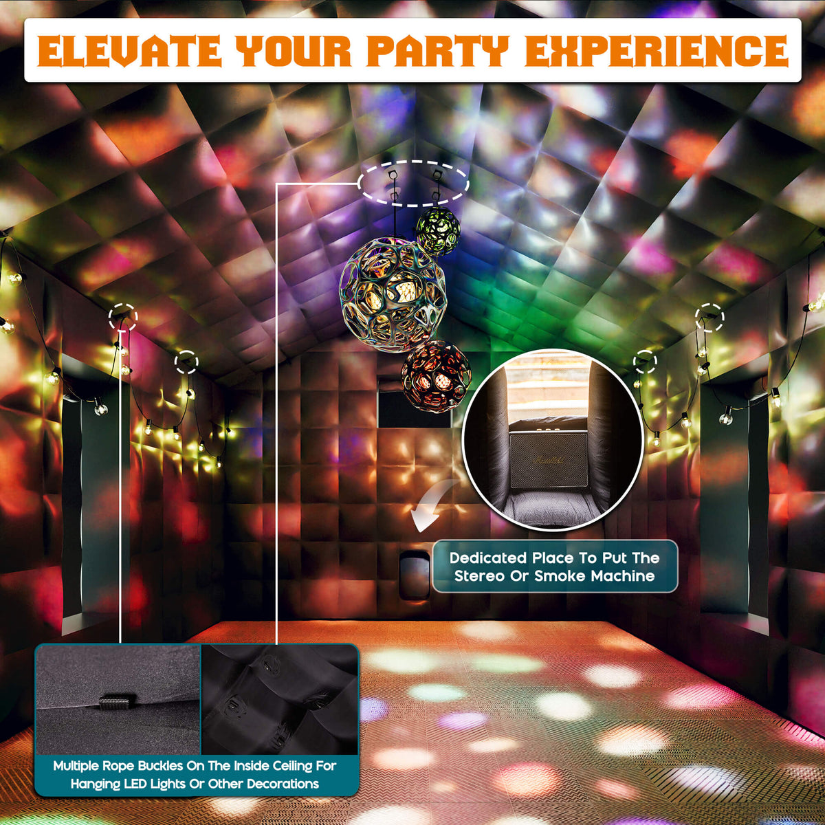 PartyMax Inflatable Night Club Tent Amerlife