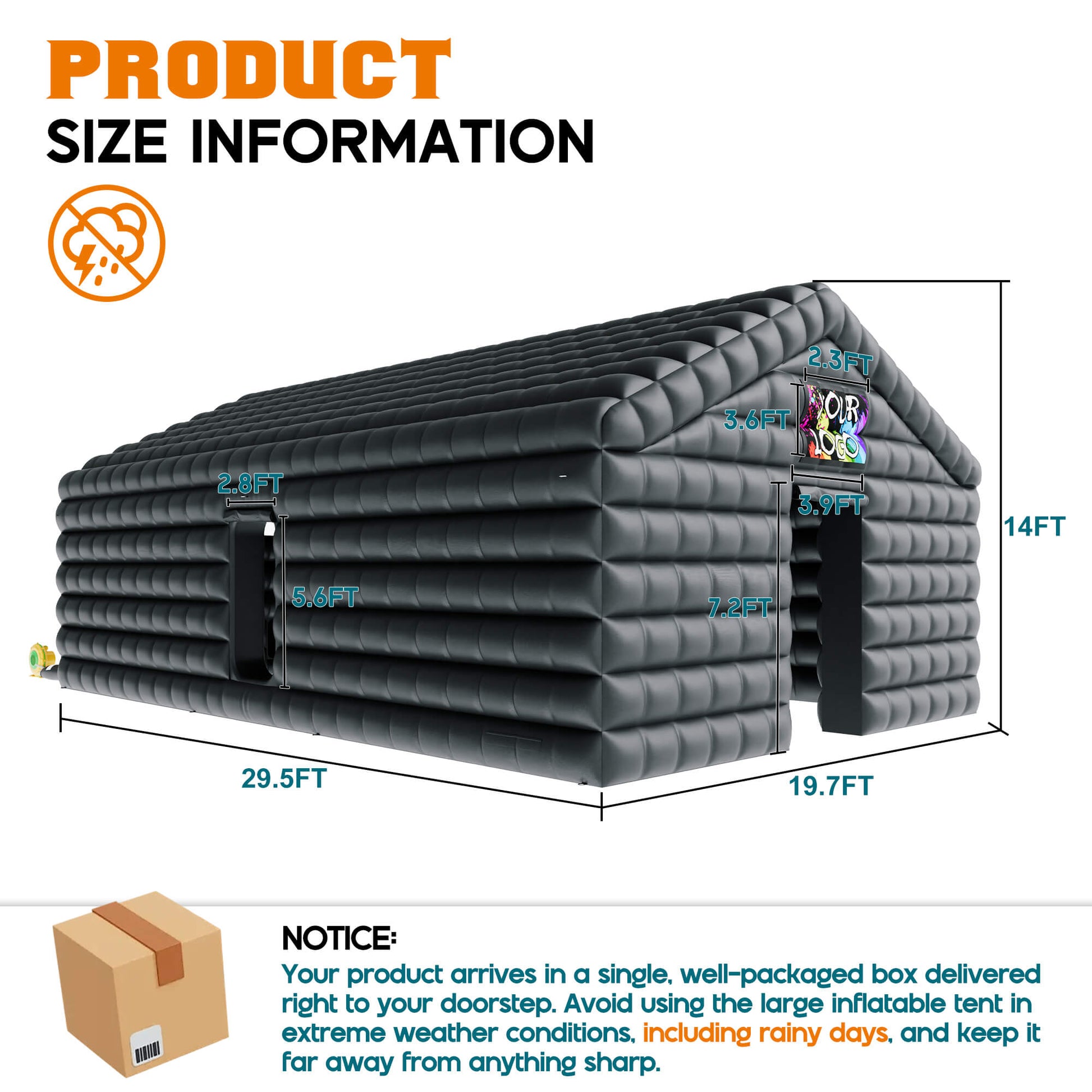 PartyMax Inflatable Night Club Tent Amerlife