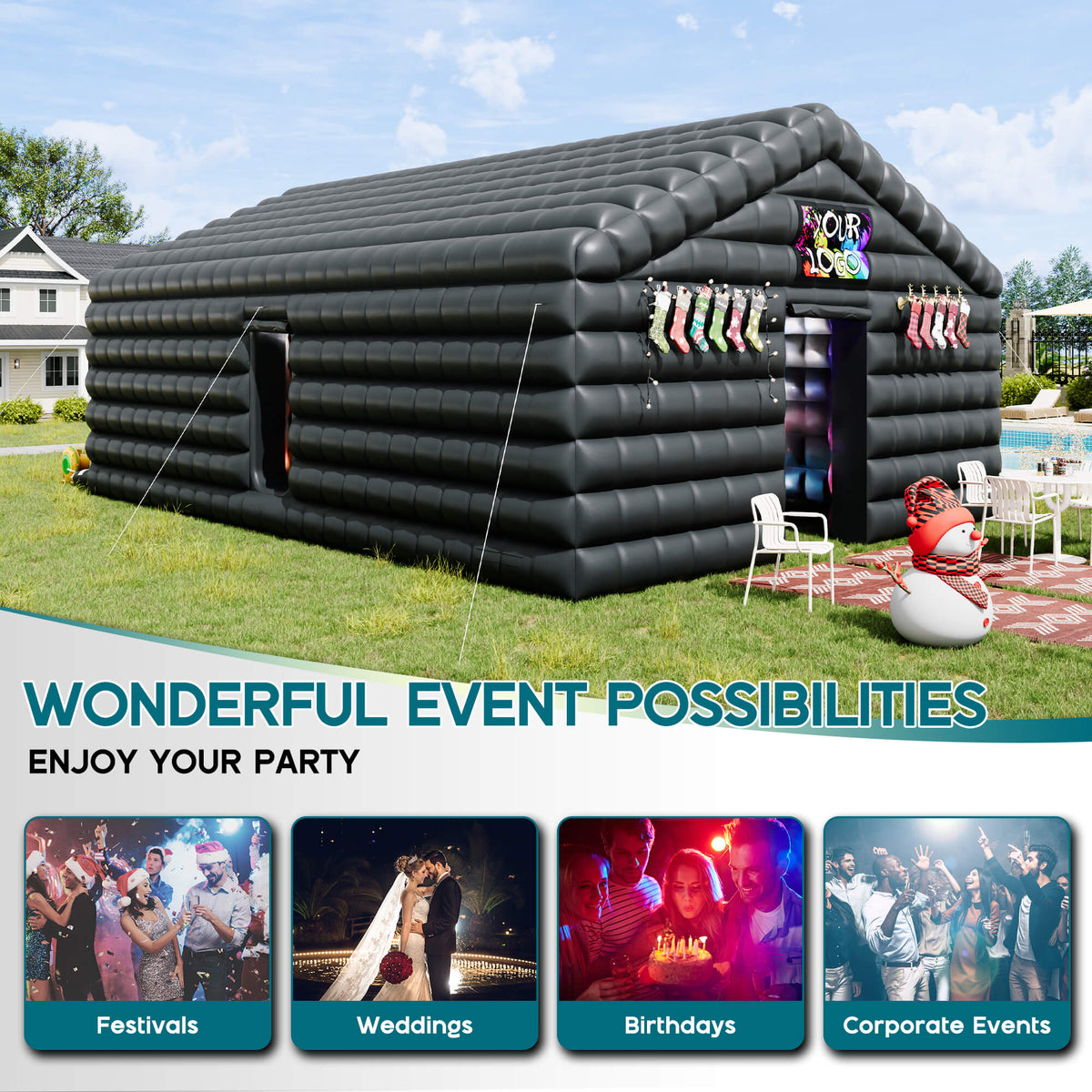 PartyMax Inflatable Night Club Tent Amerlife