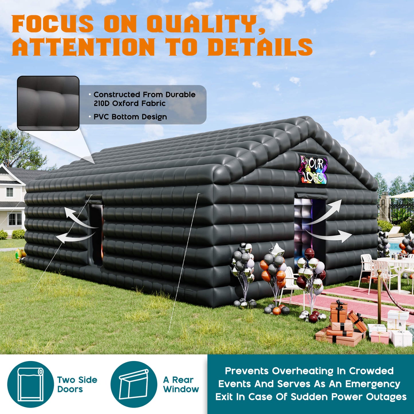 PartyMax Inflatable Night Club Tent Amerlife
