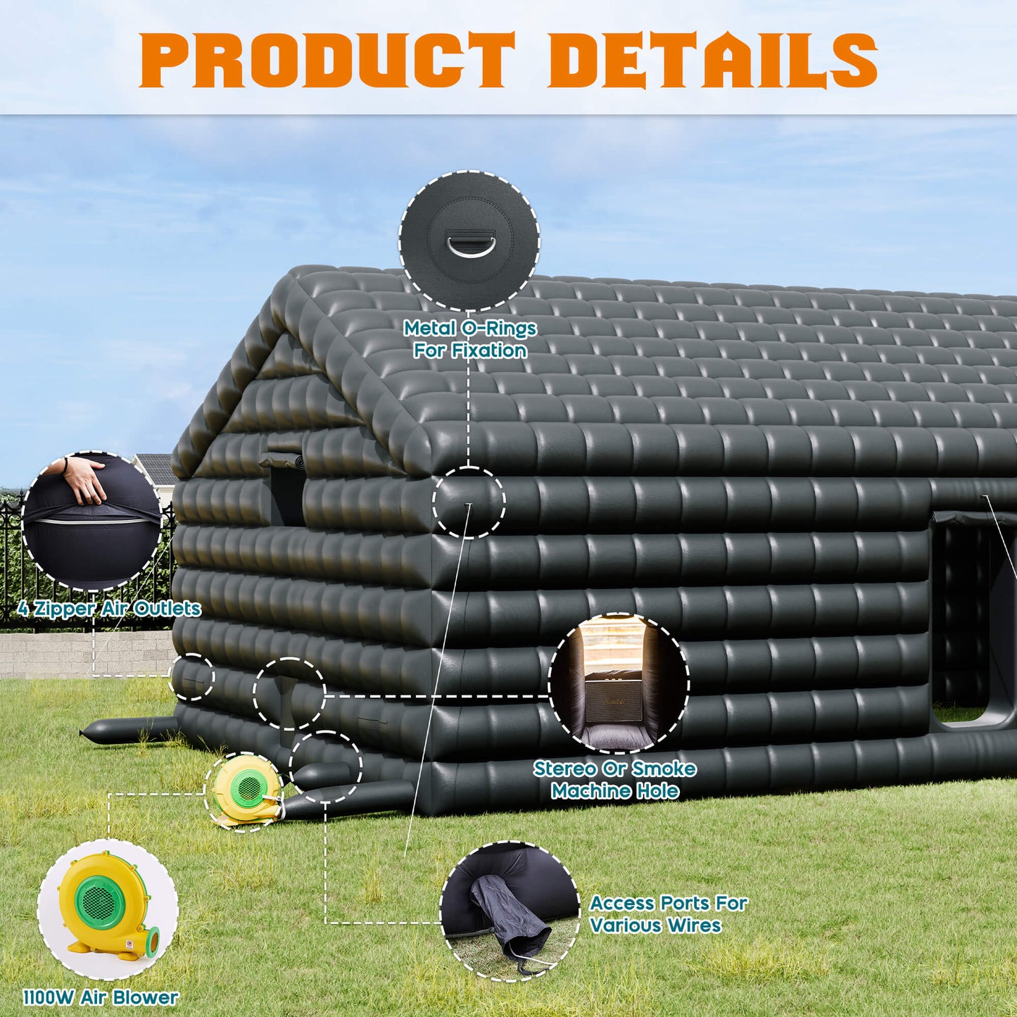 PartyMax Inflatable Night Club Tent Amerlife
