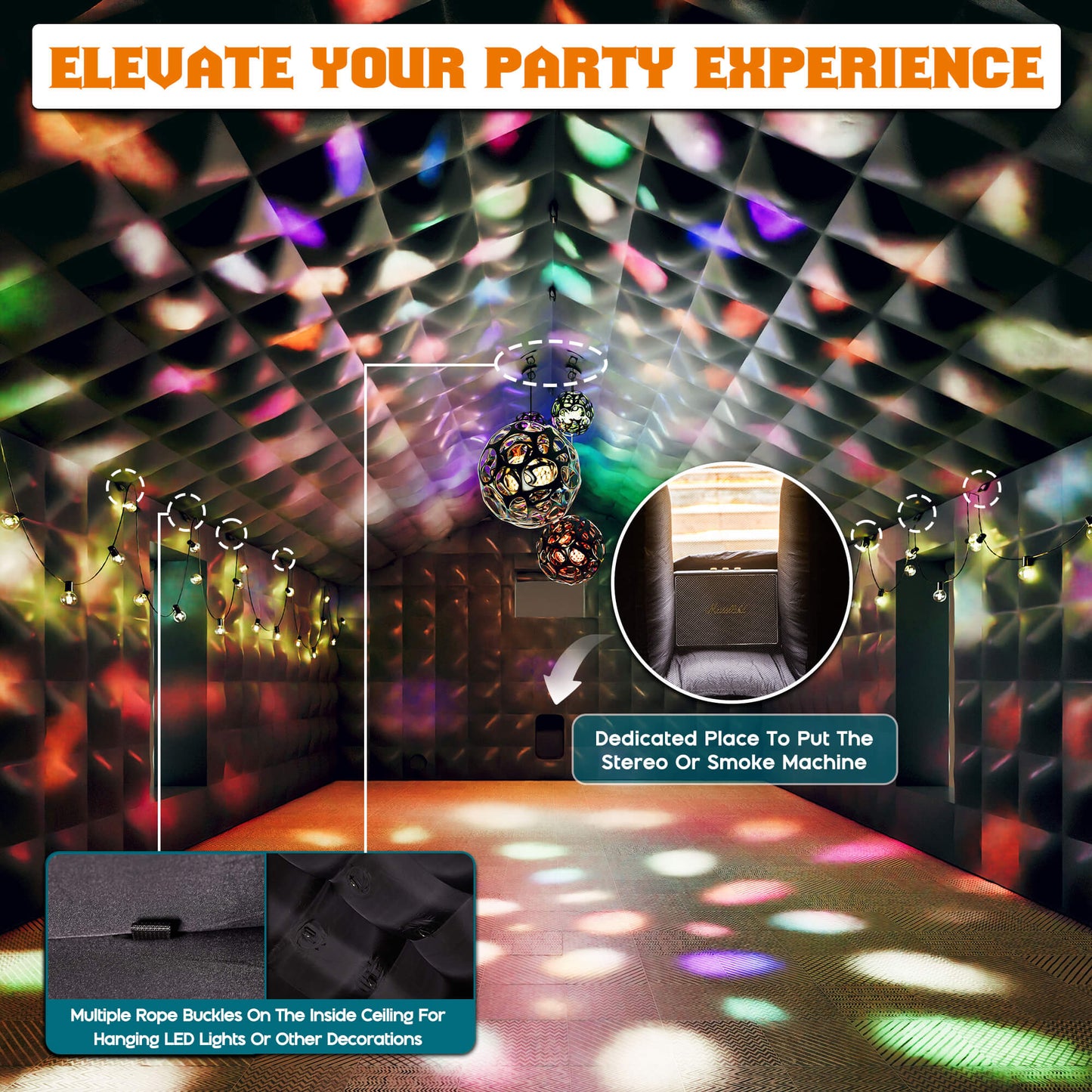 PartyMax Inflatable Night Club Tent Amerlife