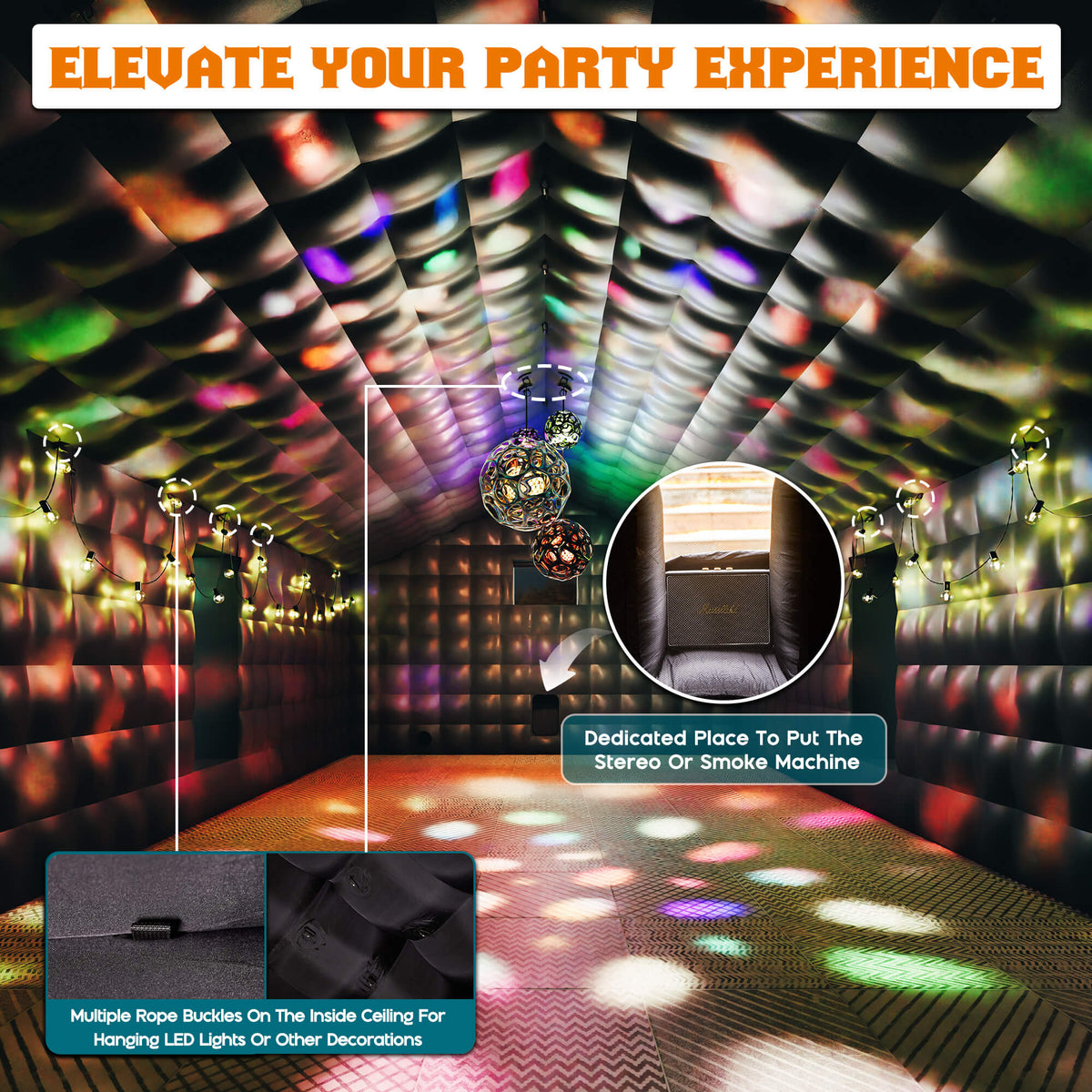 PartyMax Inflatable Night Club Tent Amerlife