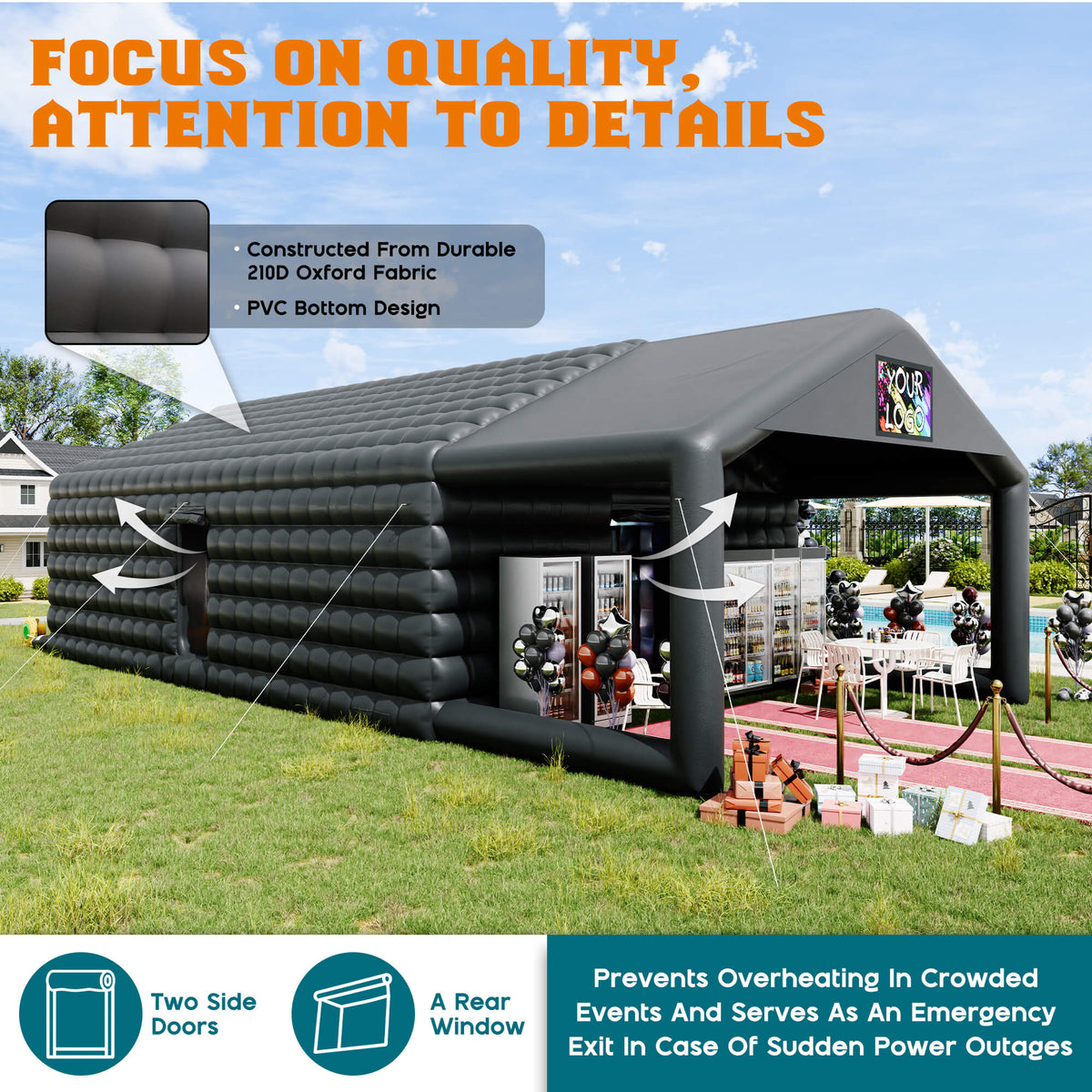PartyMax Inflatable Night Club Tent Amerlife