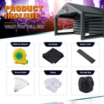 PartyMax Inflatable Night Club Tent Amerlife
