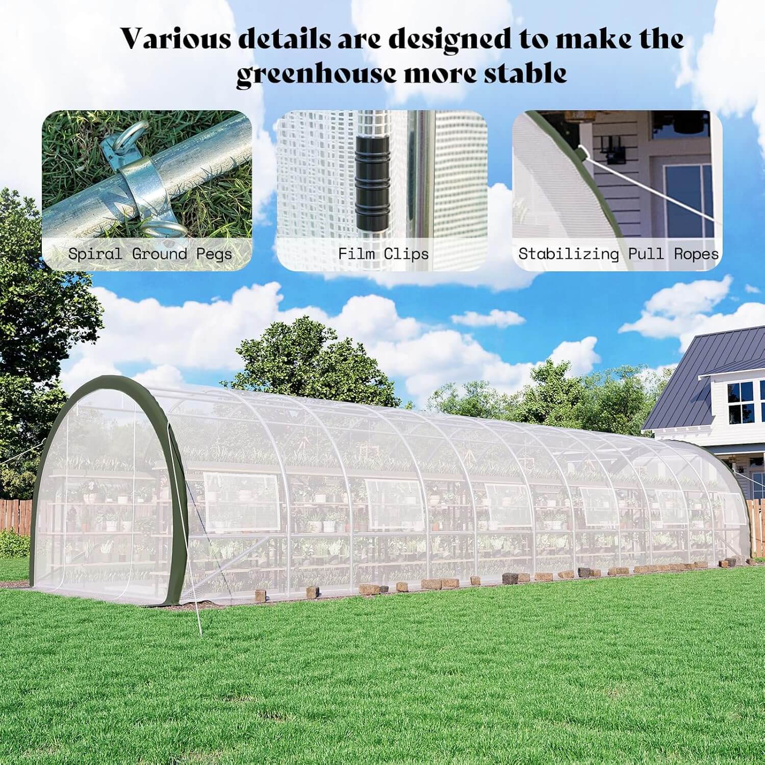 Cedarview Tunnel Greenhouse-36x10x7FT