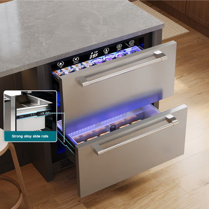 Chillbar Undercounter Drawer Refrigerator-24 Inch - Single Zone Mini Fridge