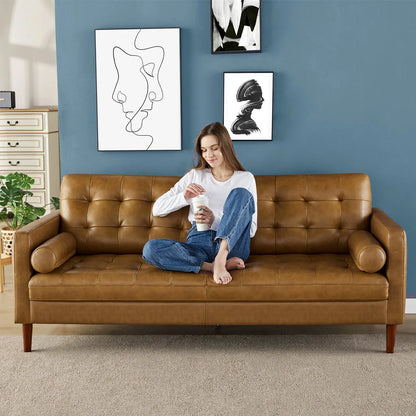 Winston Leather Sofa Brown