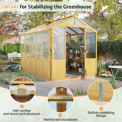 Cedar Walk-In Greenhouse Amerlife 6x8 ft