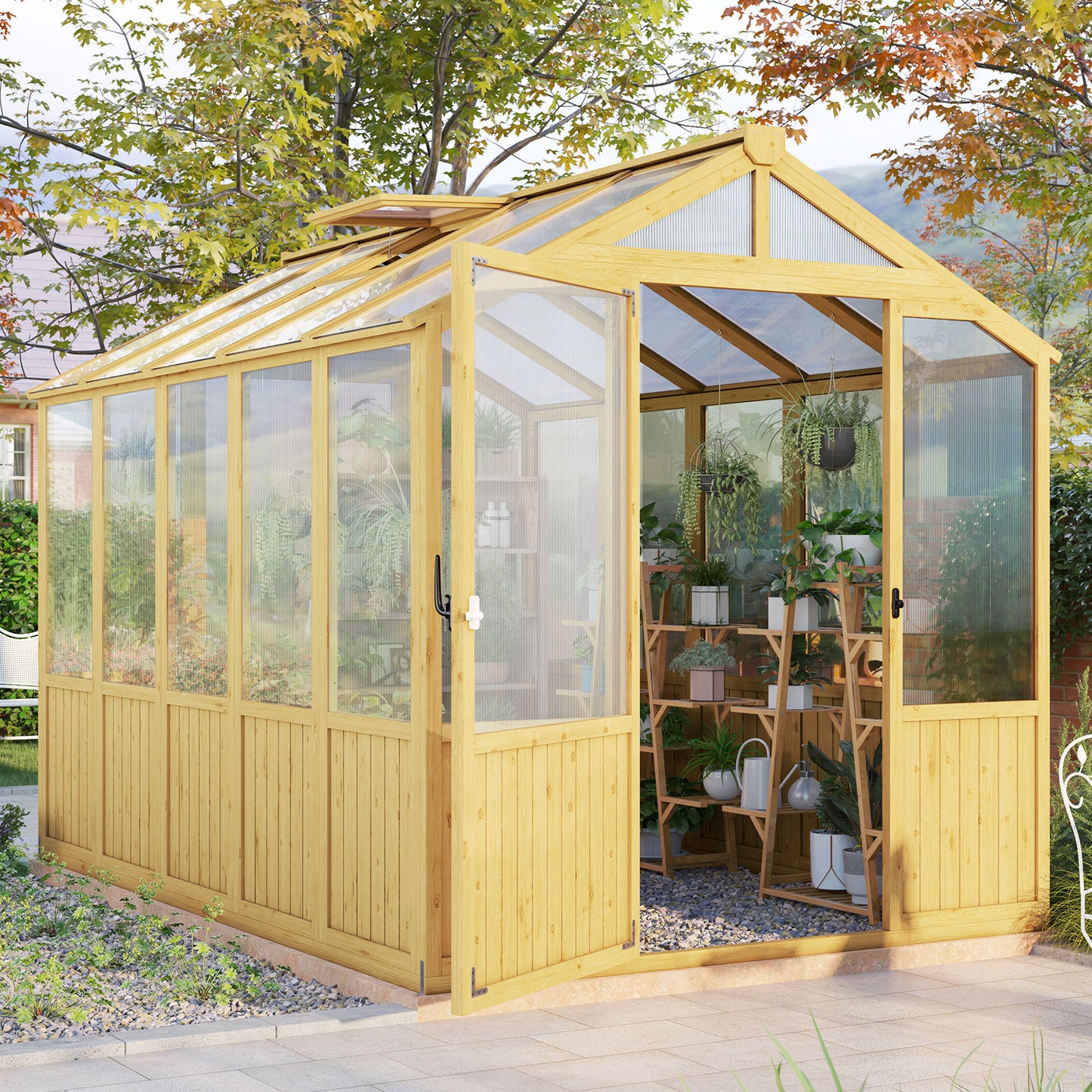 Cedar Walk-In Greenhouse Amerlife 6x8 ft