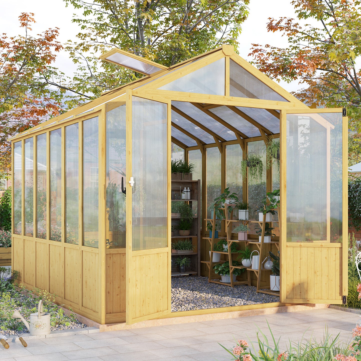 Cedar Walk-In Greenhouse Amerlife 8x9.5ft