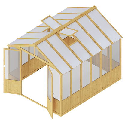 Cedar Walk-In Greenhouse Amerlife 8x9.5ft