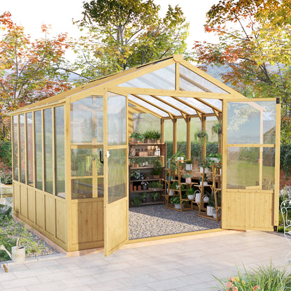Cedar Walk-In Greenhouse Amerlife 10x10ft