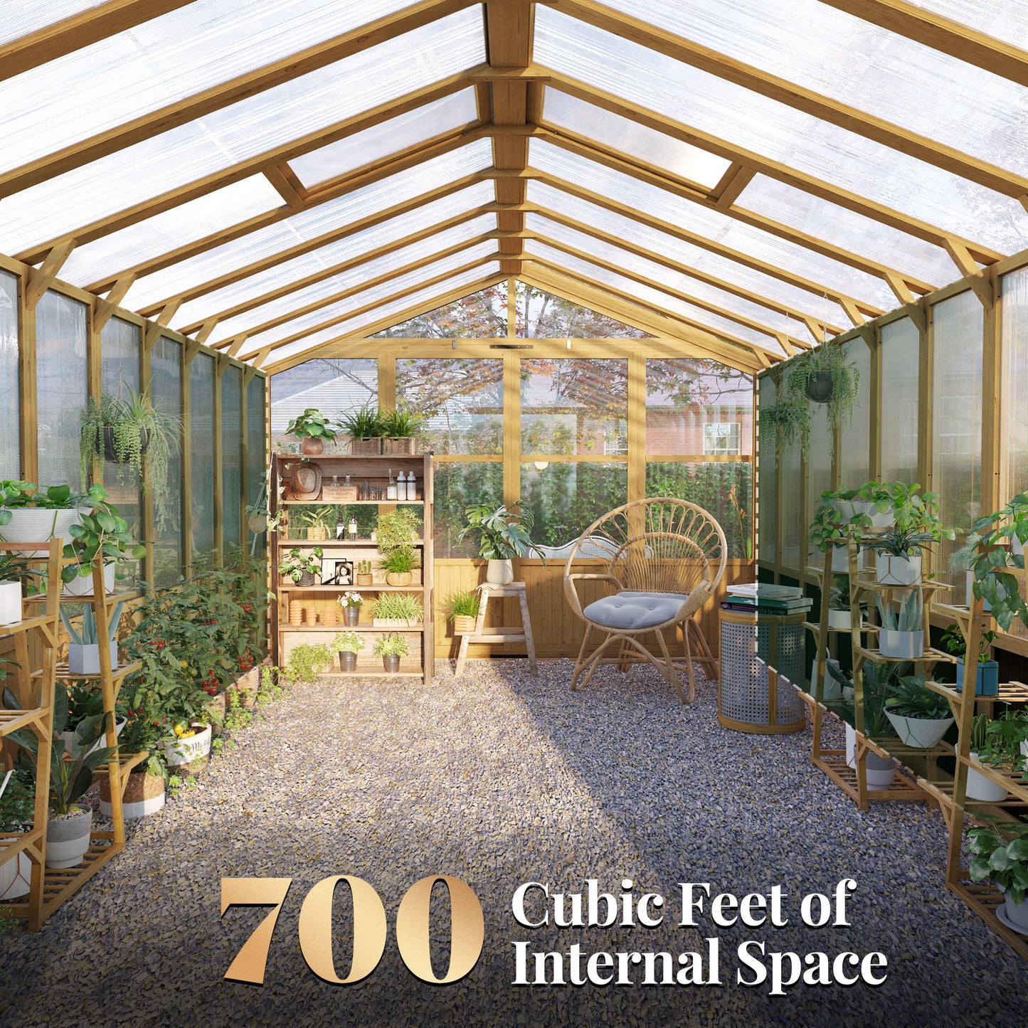 Cedar Walk-In Greenhouse Amerlife 10x10ft