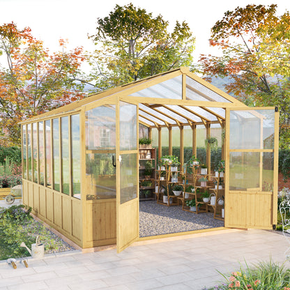 Cedar Walk-In Greenhouse Amerlife 10x13.2ft