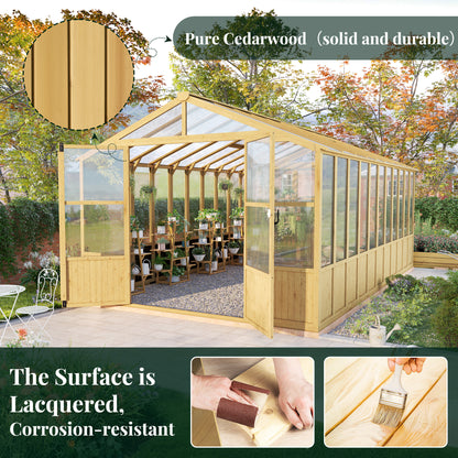 Cedar Walk-In Greenhouse Amerlife 10x18ft