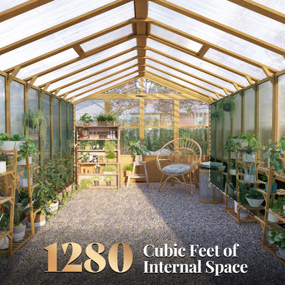 Cedar Walk-In Greenhouse Amerlife 10x18ft