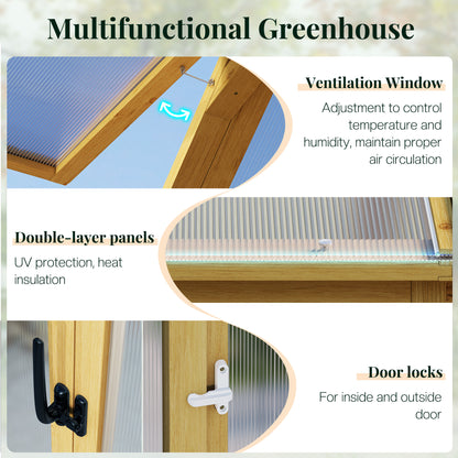Cedar Walk-In Greenhouse Amerlife 10x18ft