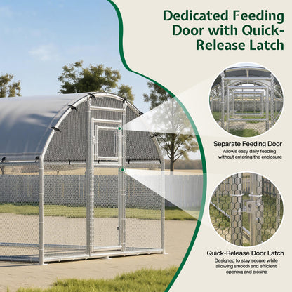 Extra Large Walk-In Chicken Run Amerlife Dome / 26x10 FT