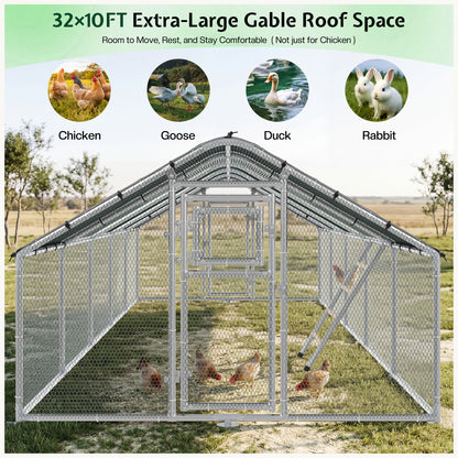 Extra Large Walk-In Chicken Run Amerlife Spire / 32x10 FT