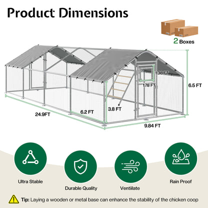 Extra Large Walk-In Chicken Run Amerlife Spire / 26x10 FT
