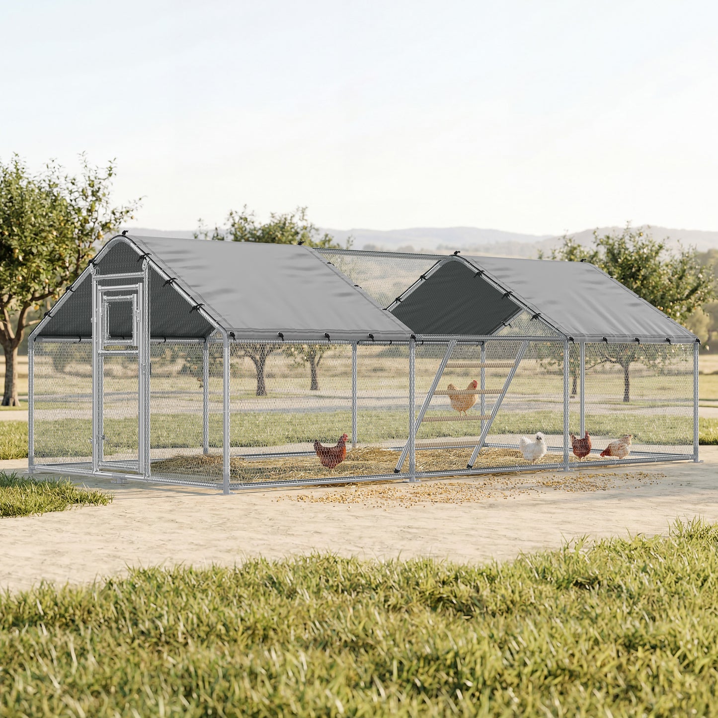 Extra Large Walk-In Chicken Run Amerlife Spire / 20x10 FT