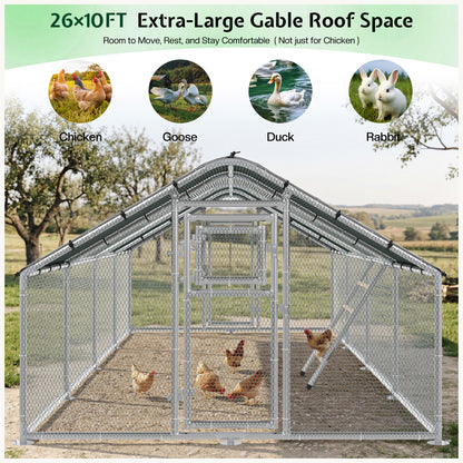Extra Large Walk-In Chicken Run Amerlife Spire / 26x10 FT