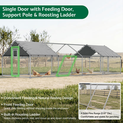 Extra Large Walk-In Chicken Run Amerlife Spire / 26x10 FT