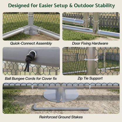 Extra Large Walk-In Chicken Run Amerlife Spire / 32x10 FT