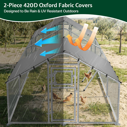 Extra Large Walk-In Chicken Run Amerlife Spire / 26x10 FT