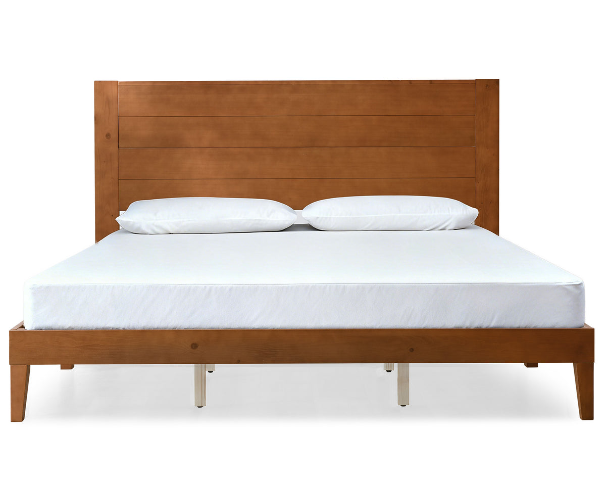 Fremont Wood Platform Bed Queen size Brown