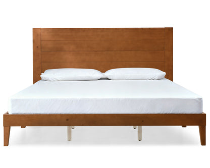Fremont Wood Platform Bed King size Brown