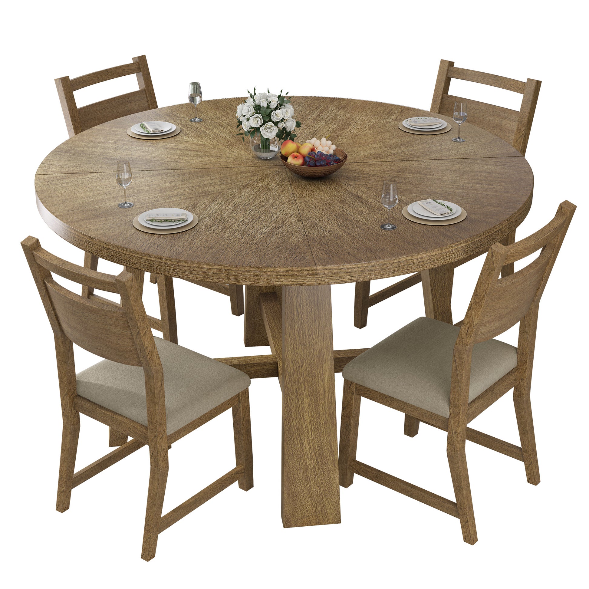 Gather Solid Wood Dining Set Amerlife