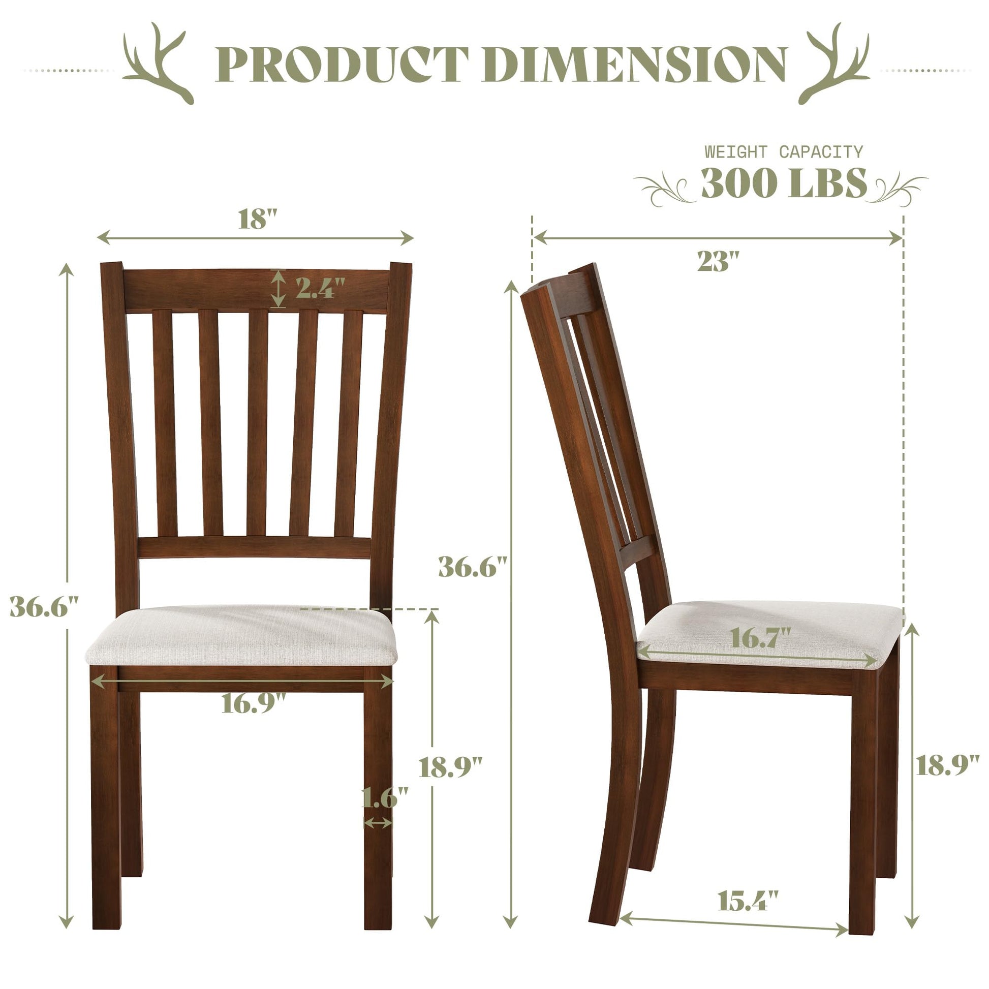 Carve Upholstered Dining Chairs Amerlife Brown