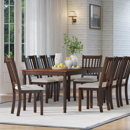 Carve Upholstered Dining Chairs Amerlife Brown