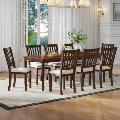Carve Farmhouse Dining Set Amerlife Brown