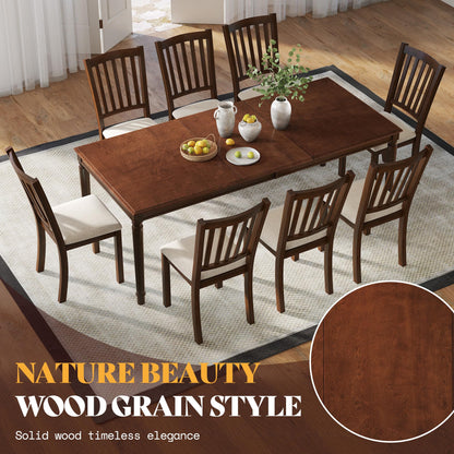 Carve Farmhouse Dining Set Amerlife Brown