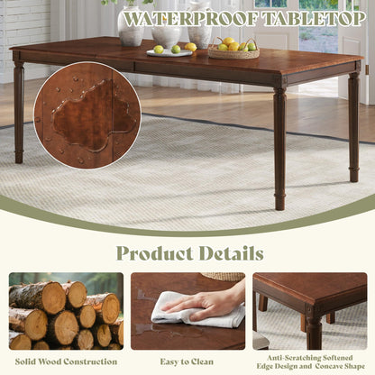 Carve Farmhouse Dining Set Amerlife Brown